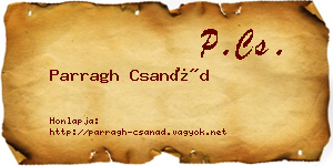 Parragh Csanád névjegykártya